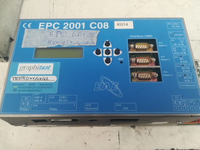 Naprawa modułu sterującego EAE EPC 2001 C08 stosowanego w maszynach przemysłowych i poligraficznych. Diagnostyka oraz serwis elektroniki przemysłowej.